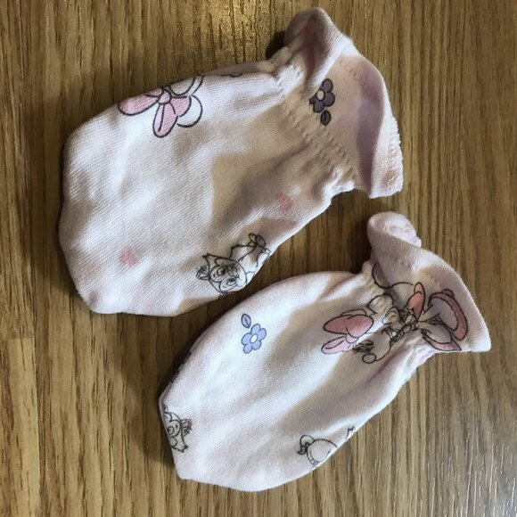 Disney Baby Minnie Mouse Hat Mittens & Booties Set 0-6M Pink Baby Shower Gift - Picture 5 of 7